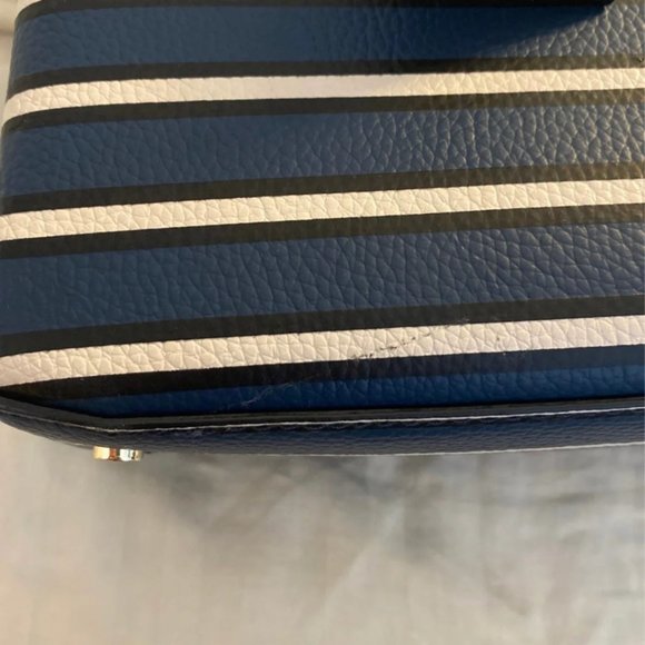 Kate Spade Stripped Navy Purse/Crossover - Picture 10 of 10